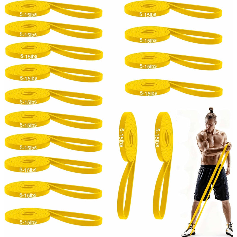 16‑Pack Home Gym Elastic Workout Resistance Bands Set