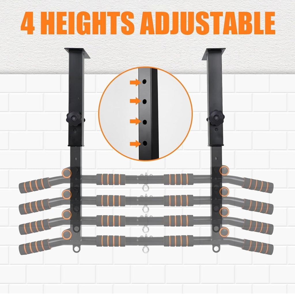 Heavy‑Duty Adjustable Ceiling‑Mount Pull‑Up Bar