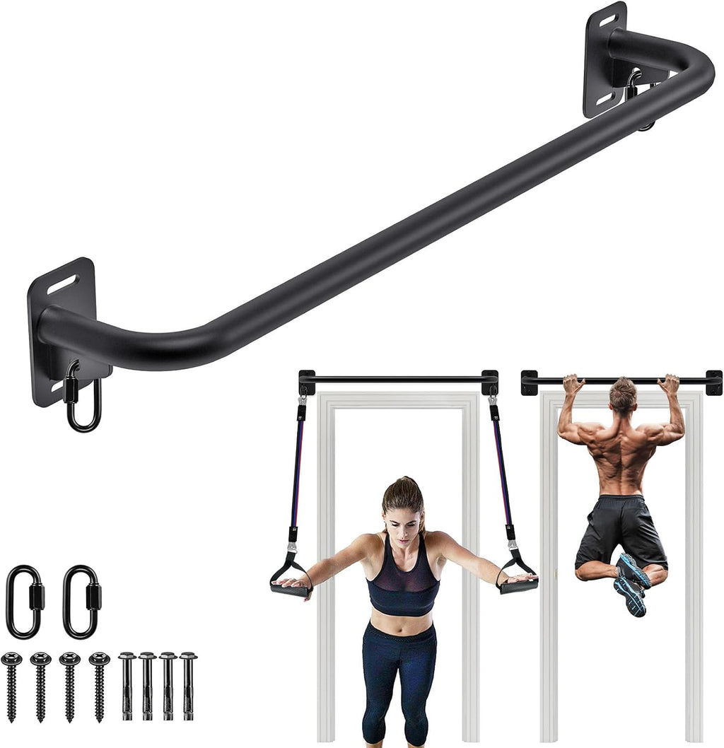 Wall‑Mount 440LBS Steel Multi‑Grip Pull‑Up Bar