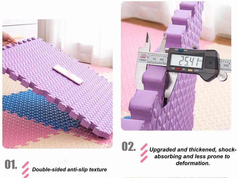 20‑Pack 12"×12" 0.4‑Inch Interlocking EVA Foam Carpet Tiles