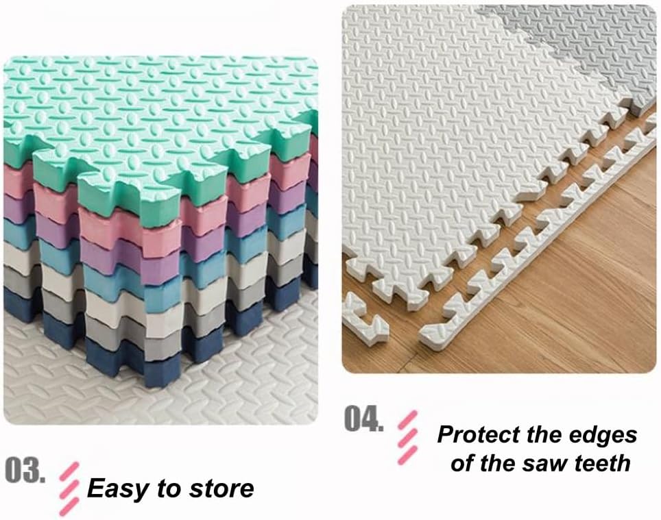 20‑Pack 12"×12" 0.4‑Inch Interlocking EVA Foam Carpet Tiles
