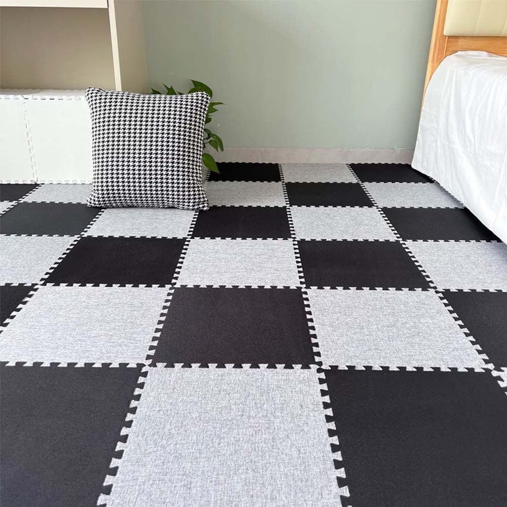 12‑Pack 30×30cm Interlocking EVA Foam Carpet Floor Tiles