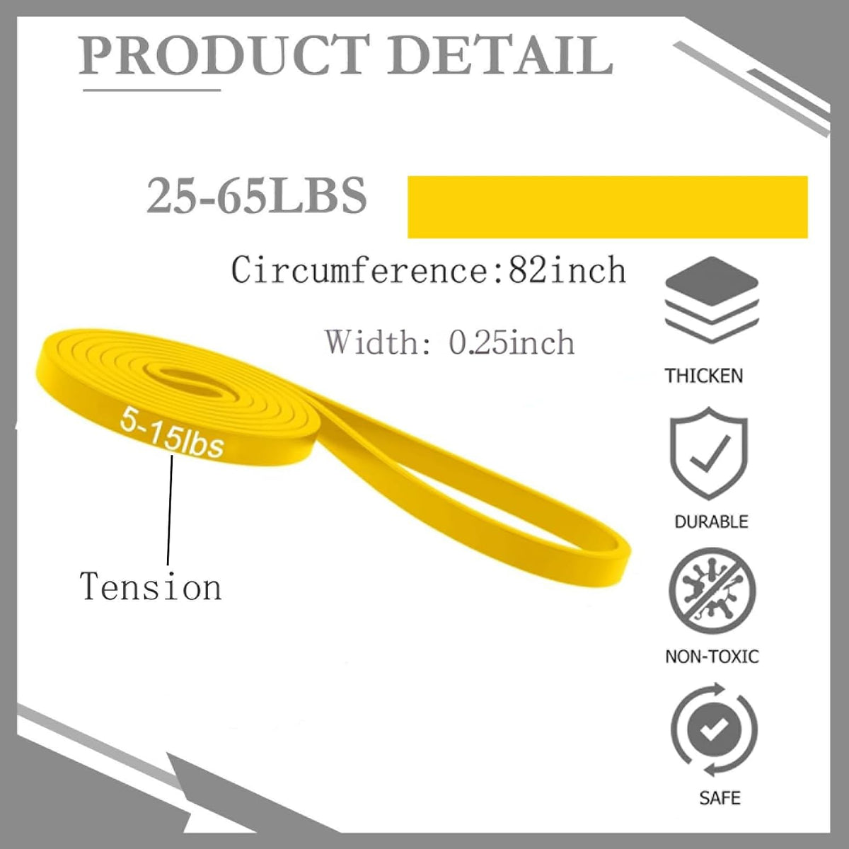 16‑Pack Home Gym Elastic Workout Resistance Bands Set