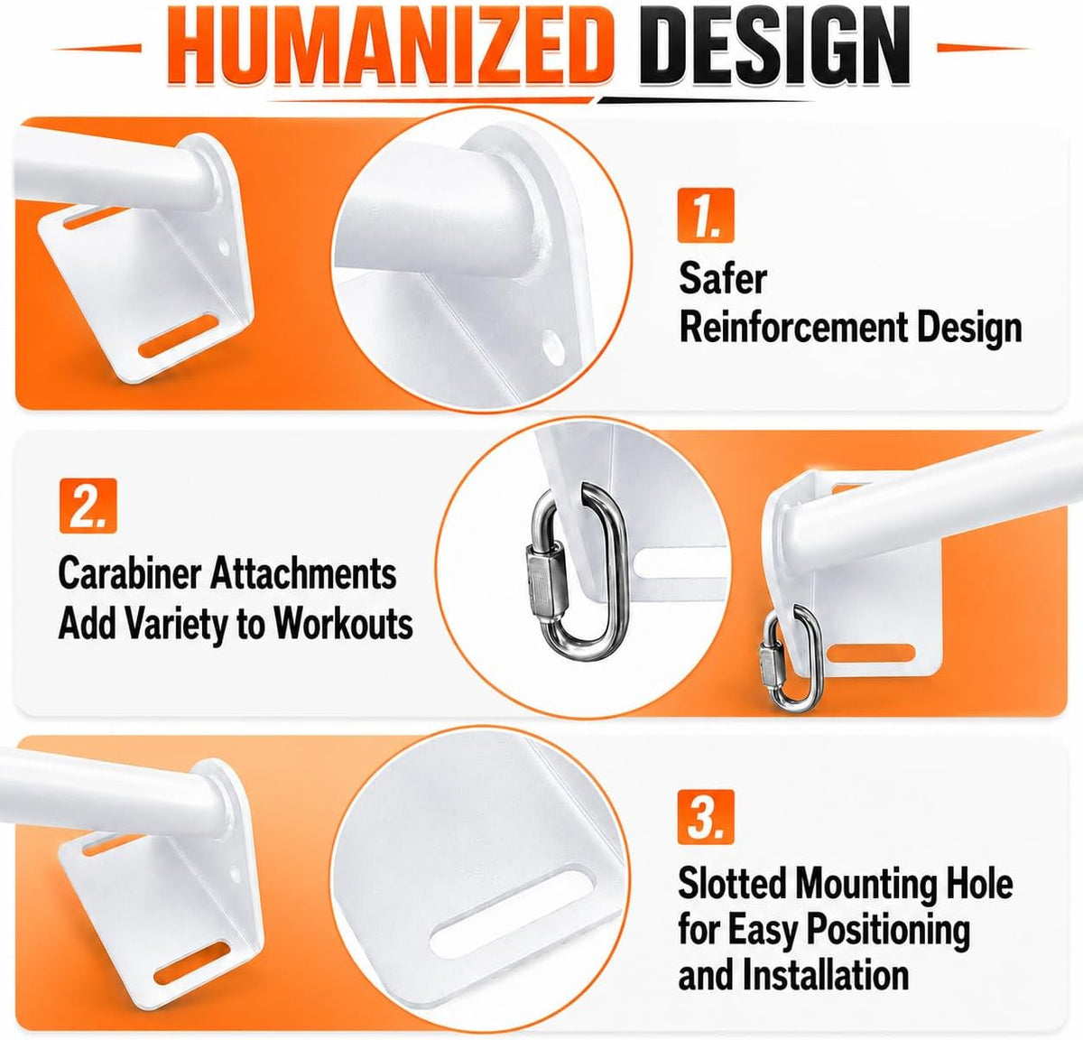 Heavy‑Duty 600LBS Wall‑Mounted Pull‑Up Bar