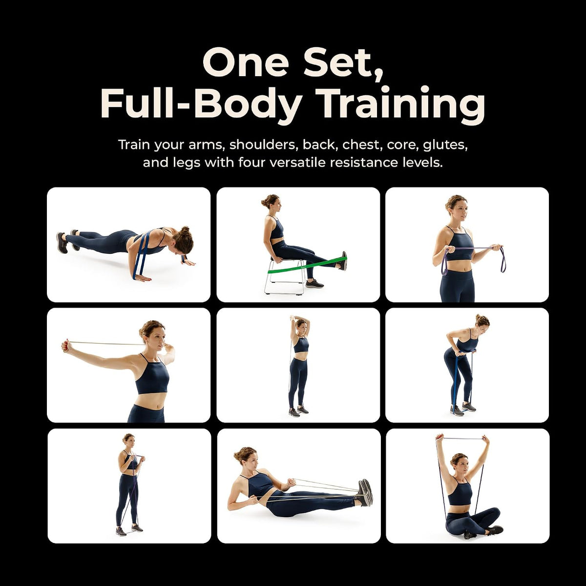 Health & Fitness Versatile Resistance Bands Set