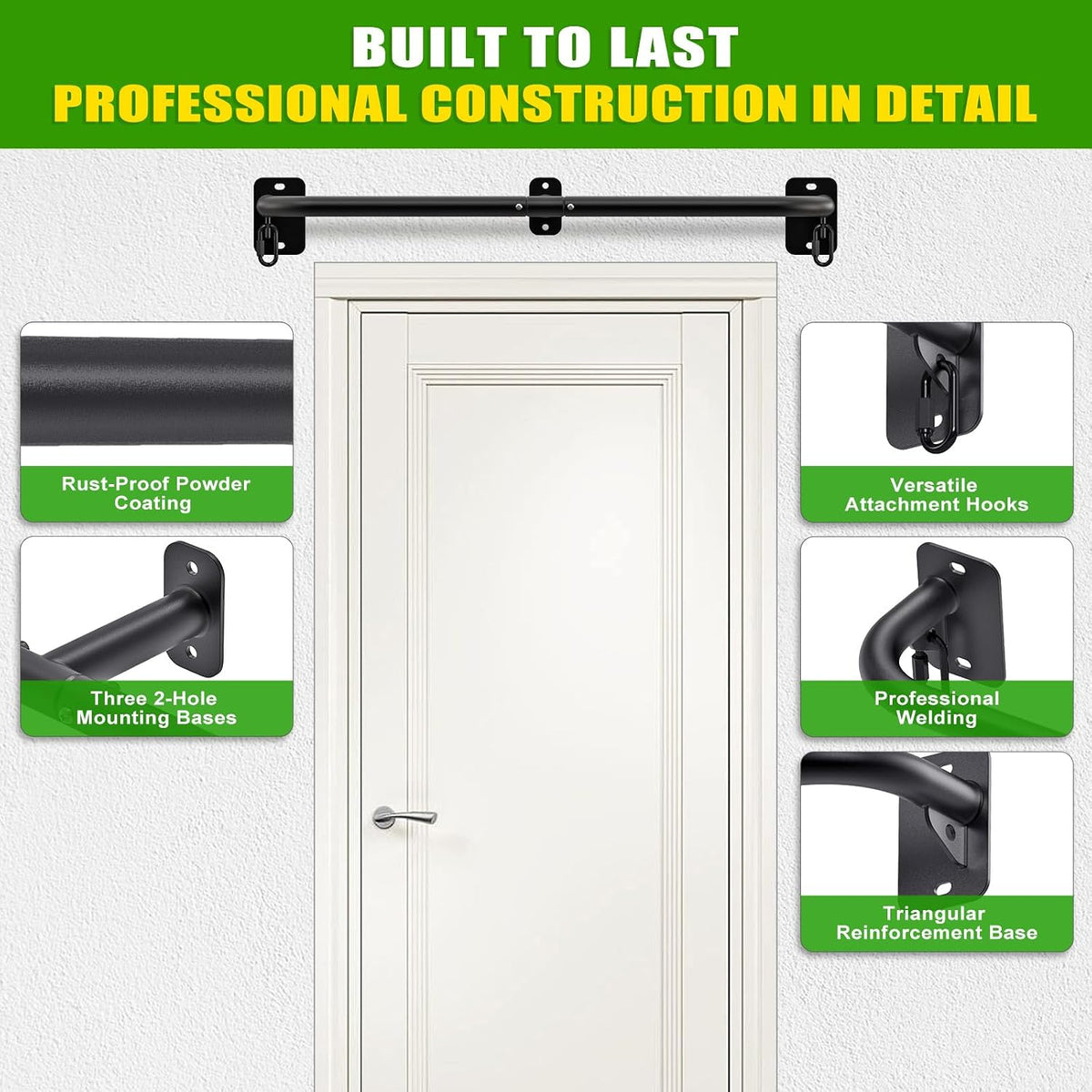 32"/36" Wall‑Mount Pull‑Up Bar