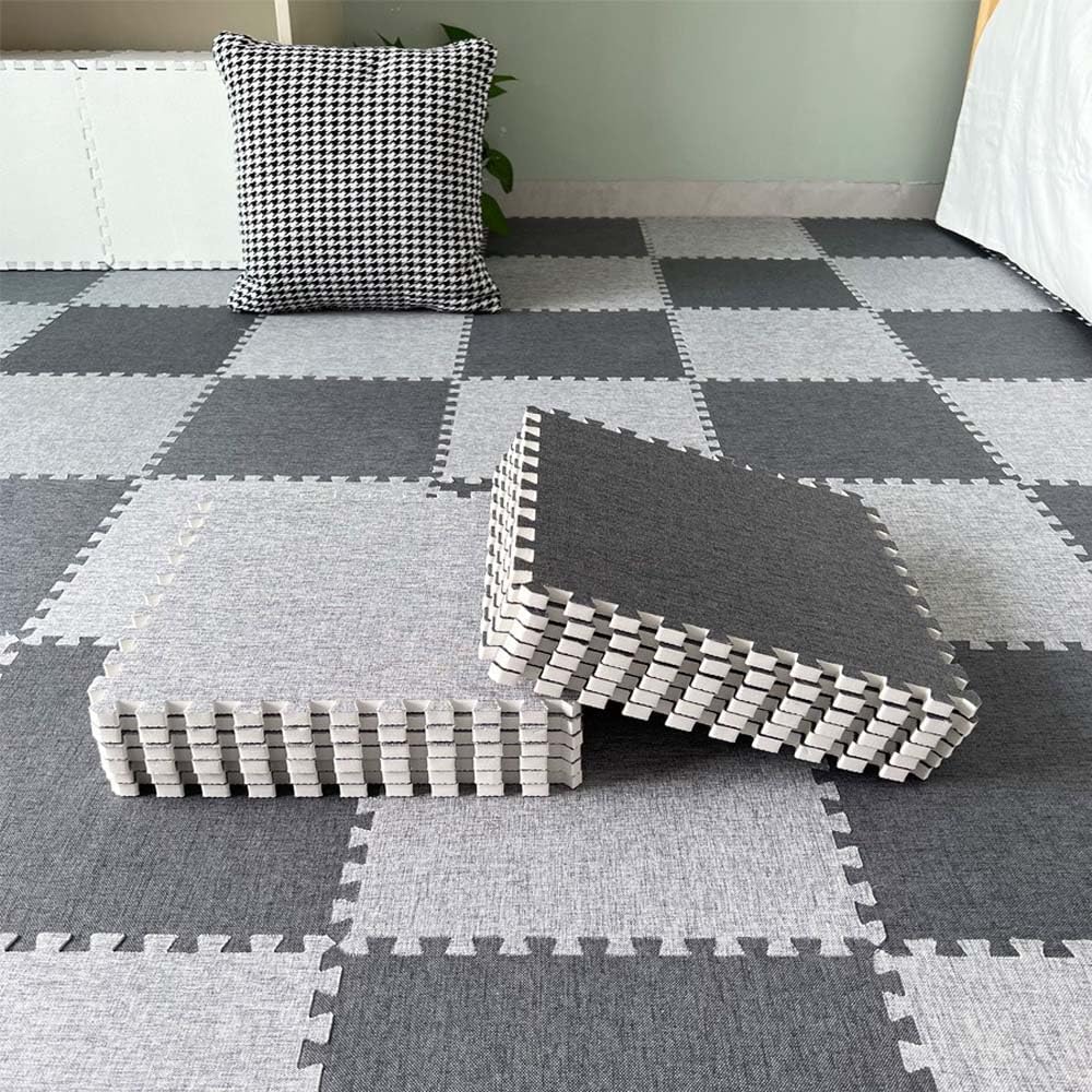 12‑Pack 30×30cm Interlocking EVA Foam Carpet Floor Tiles
