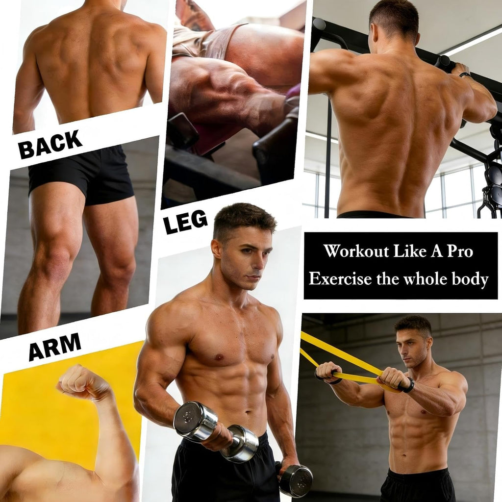 16‑Pack Home Gym Elastic Workout Resistance Bands Set