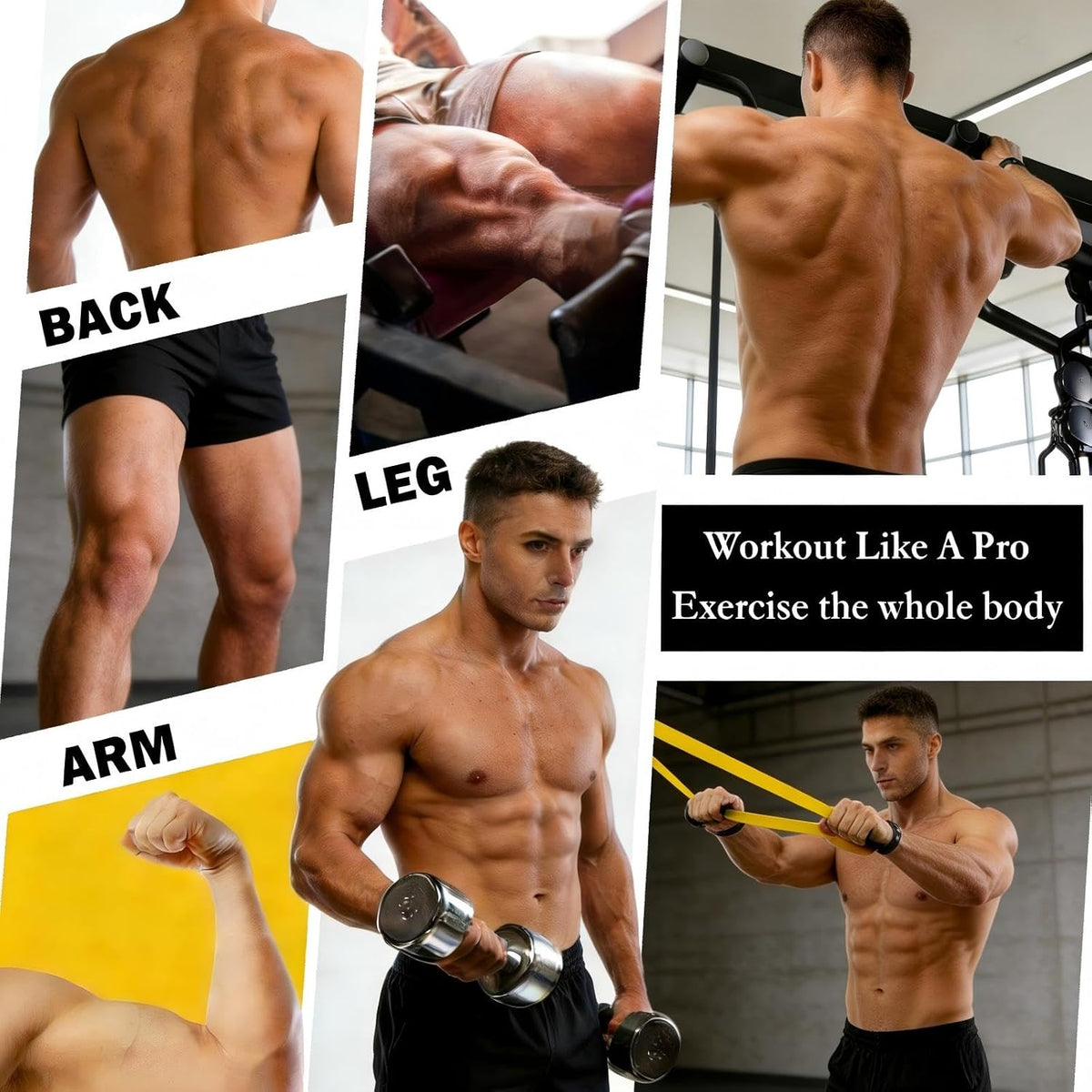 16‑Pack Home Gym Elastic Workout Resistance Bands Set