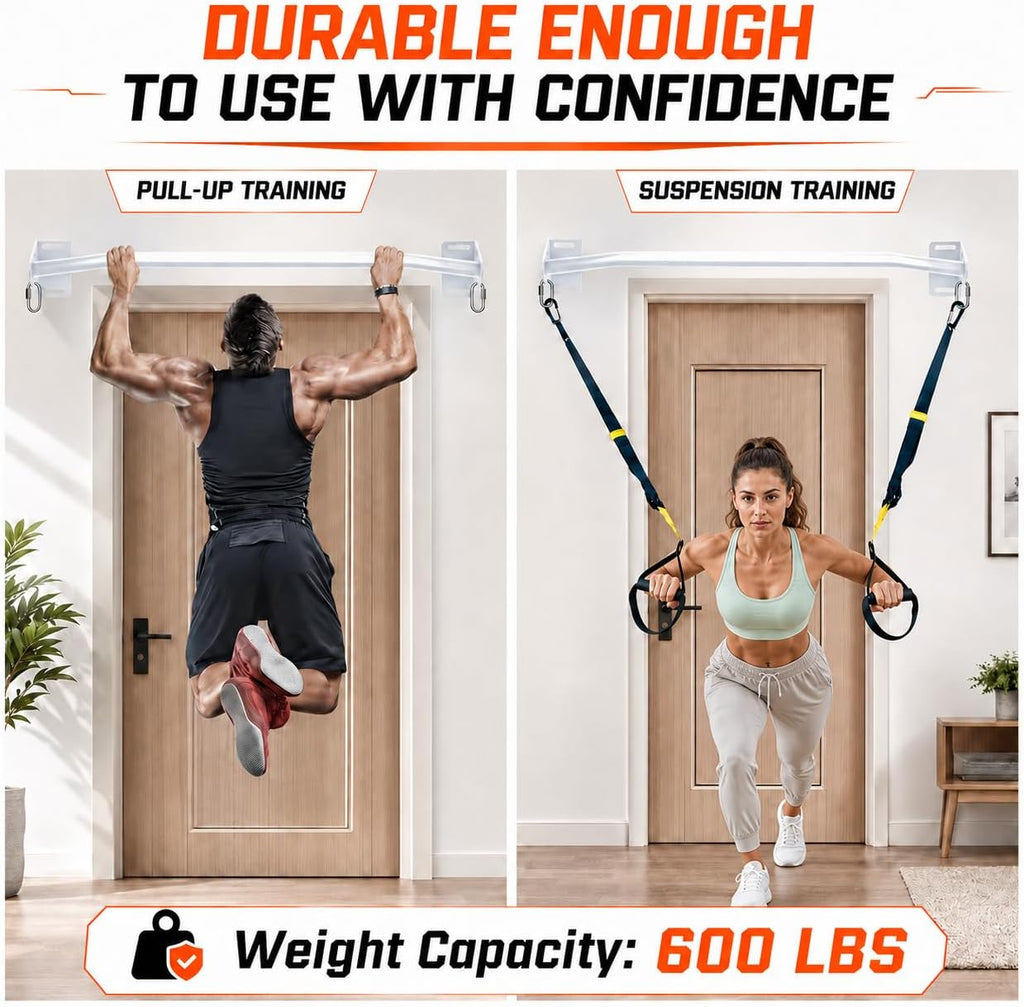 Heavy‑Duty 600LBS Wall‑Mounted Pull‑Up Bar