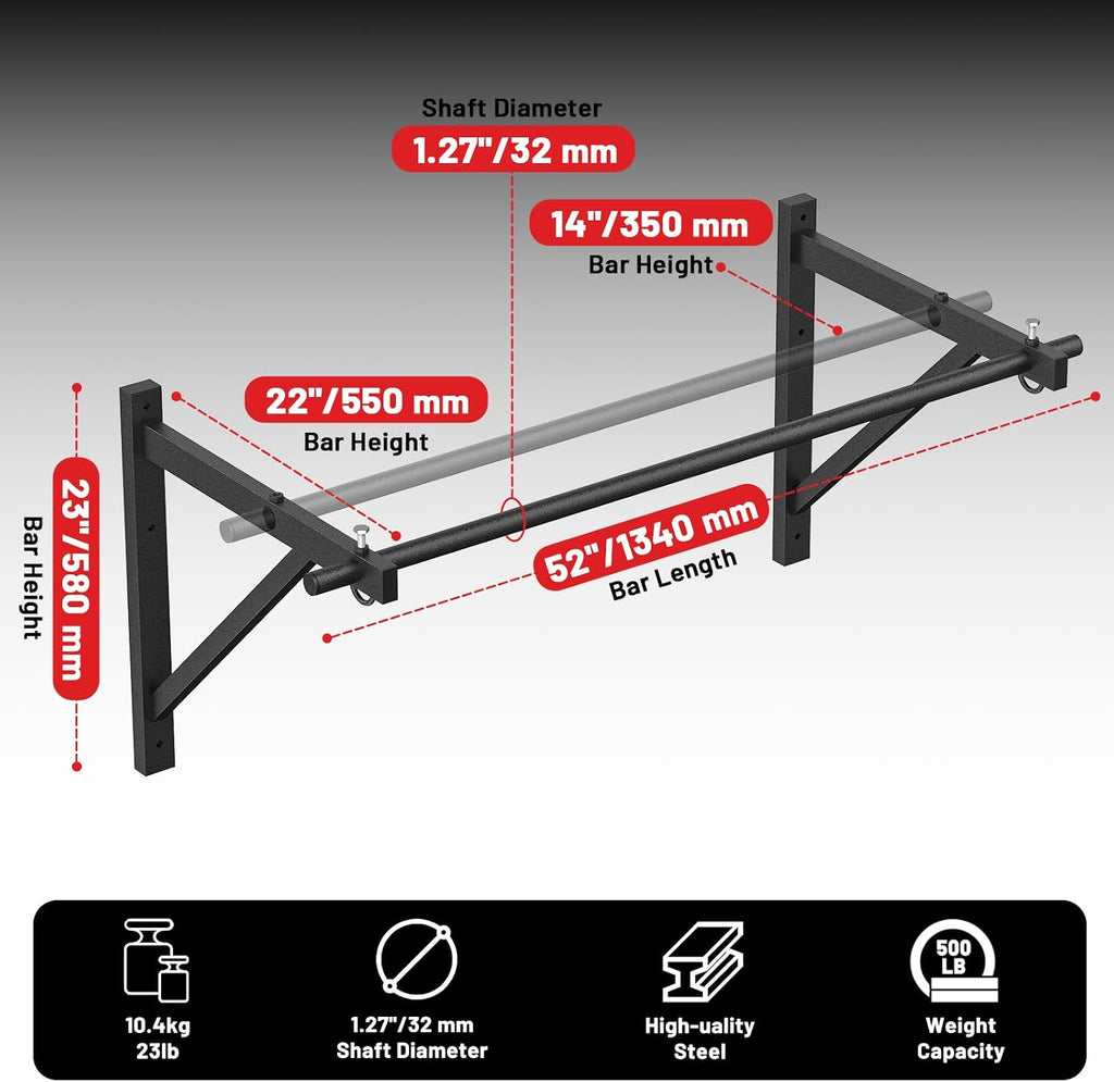 Wall‑Mount Home Gym Pull‑Up Bar