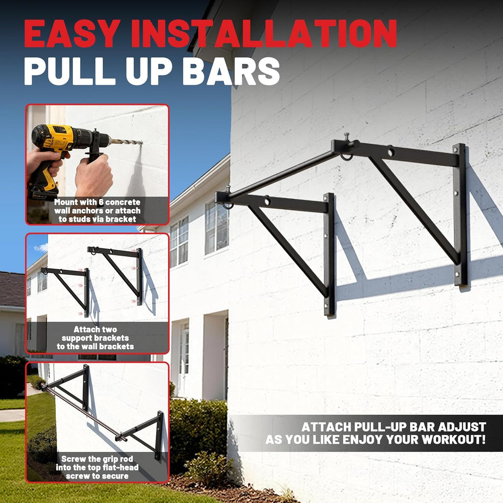 Wall‑Mount Home Gym Pull‑Up Bar