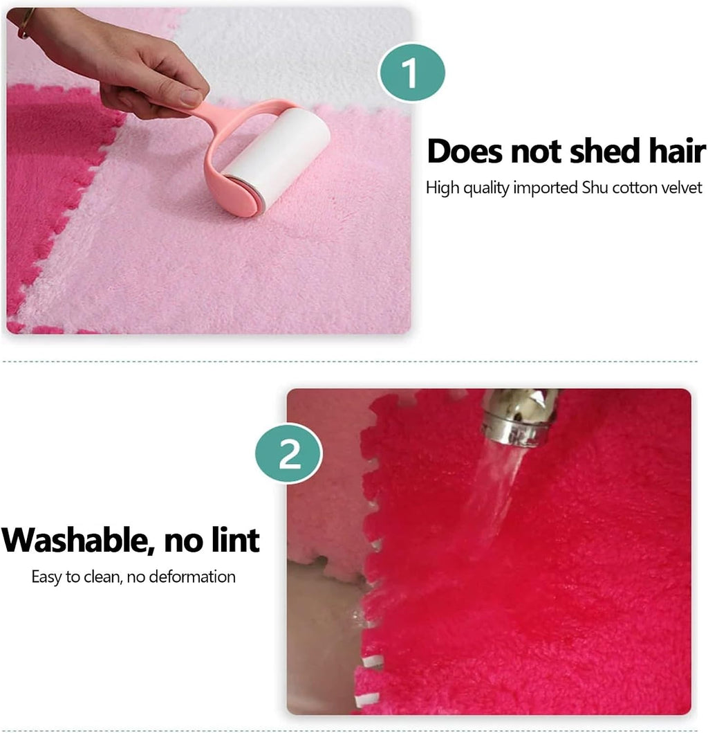 10‑Pack Interlocking Washable EVA Foam Bedroom Floor Rug