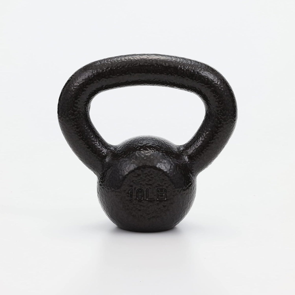 Black Textured Wide‑Handle Cast Iron Kettlebell