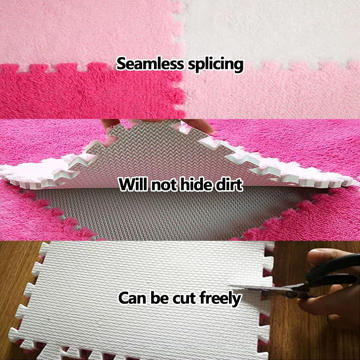 10‑Pack Interlocking Washable EVA Foam Bedroom Floor Rug