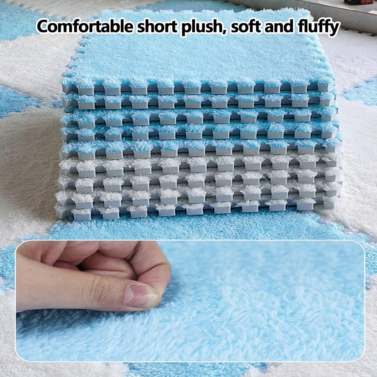 10‑Pack Interlocking Washable EVA Bedroom Floor Rugs