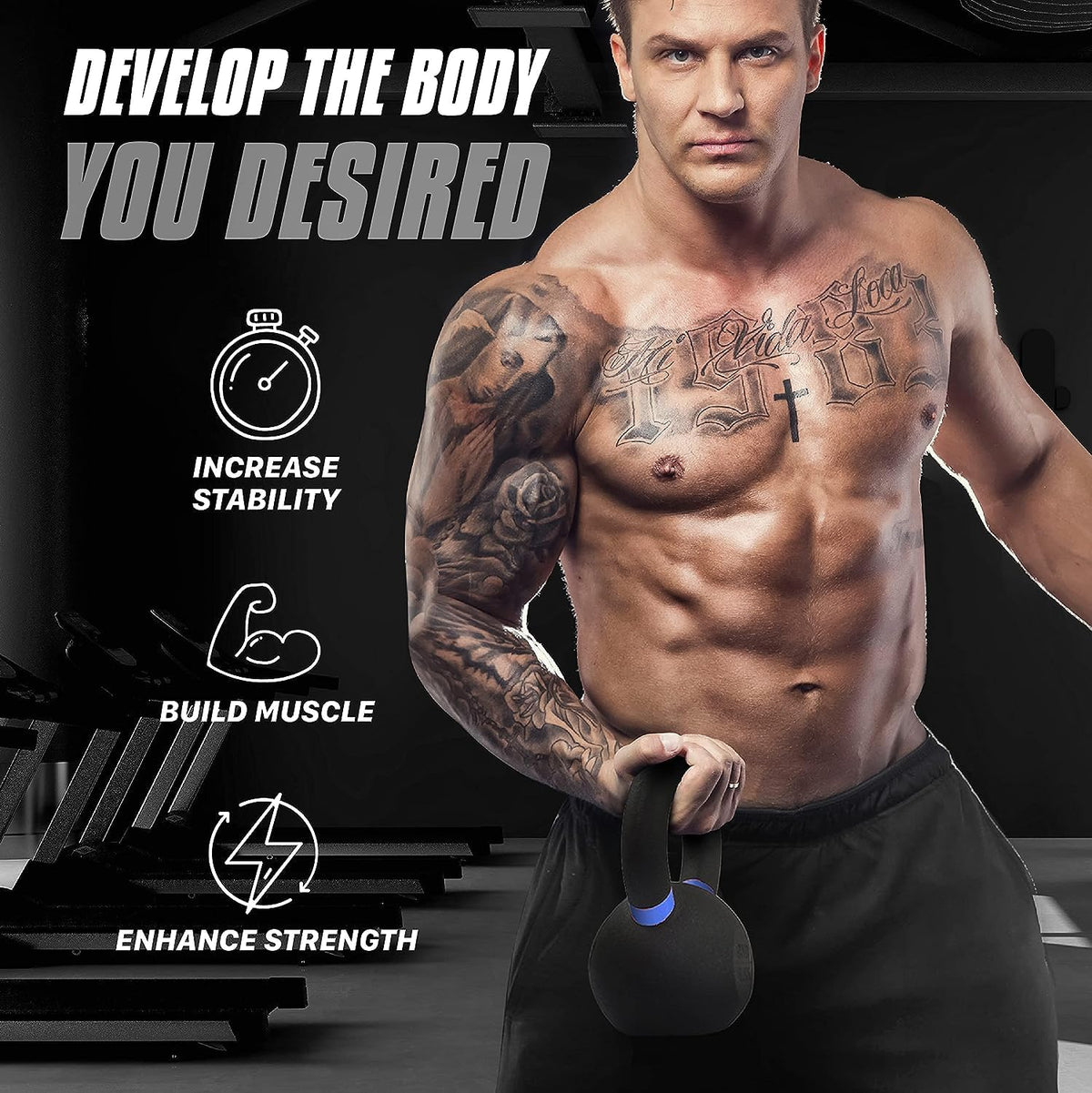 Powder‑Coated Cast Iron Kettlebell