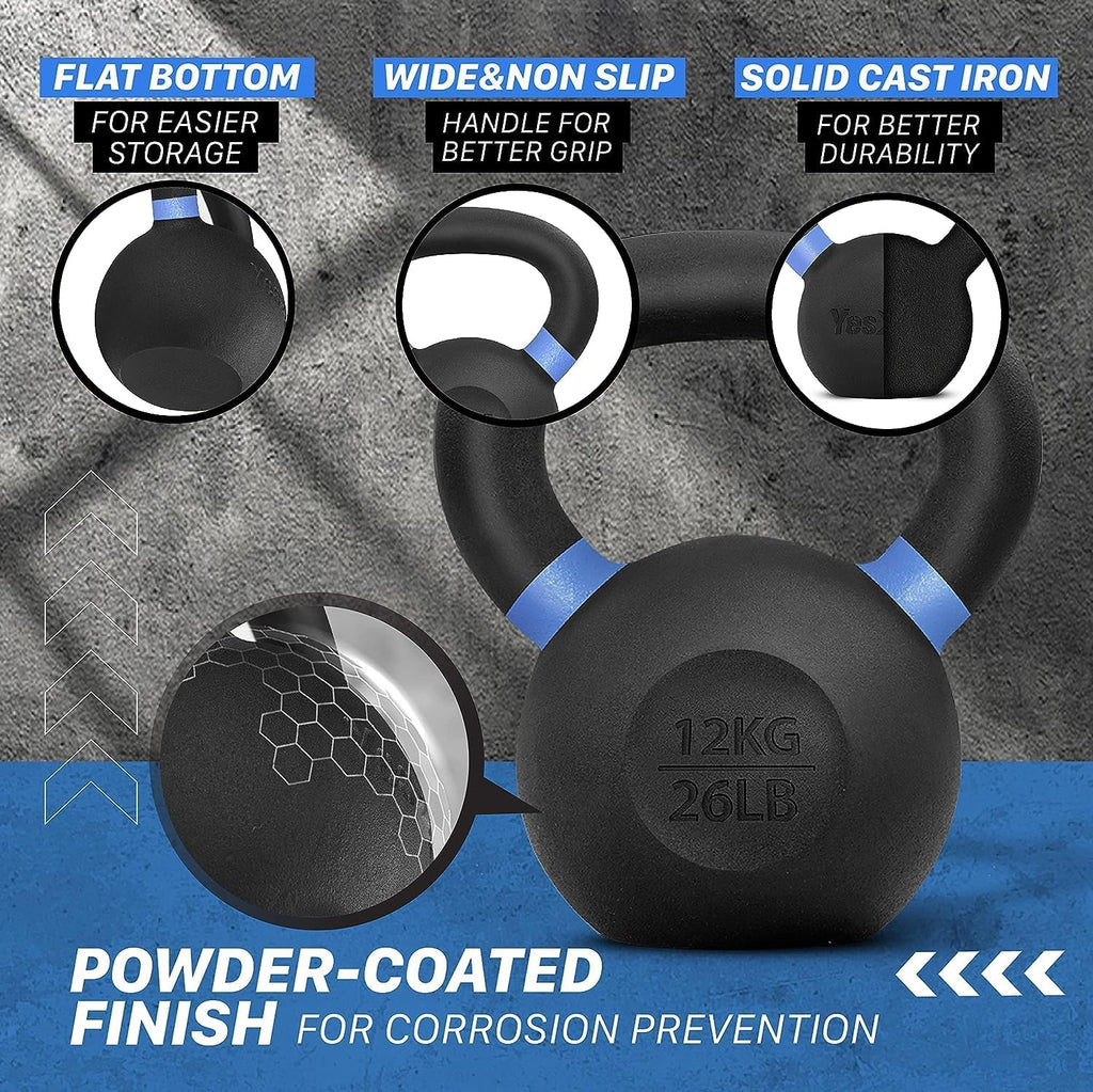 Powder‑Coated Cast Iron Kettlebell