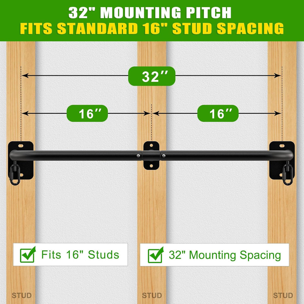32"/36" Wall‑Mount Pull‑Up Bar