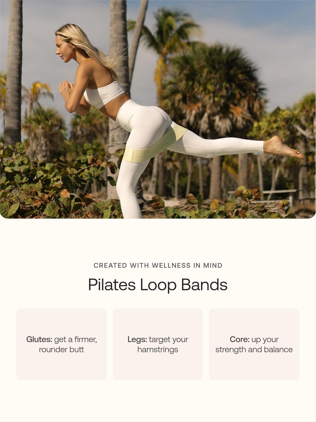 Women Pilates Loop Resistance Bands Set