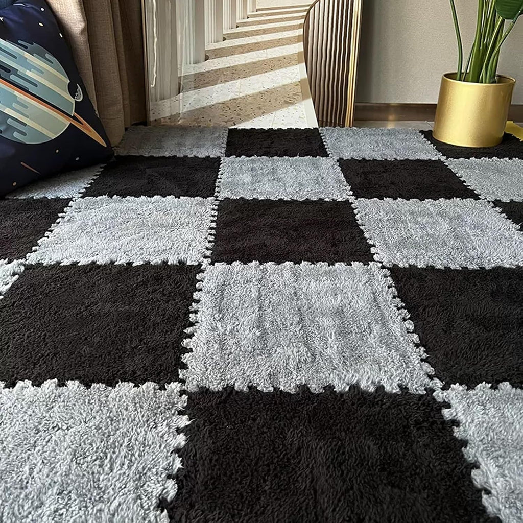 10‑Pack Interlocking Washable EVA Foam Bedroom Floor Rug