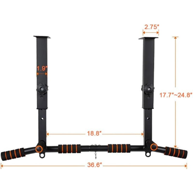 Heavy‑Duty Adjustable Ceiling‑Mount Pull‑Up Bar
