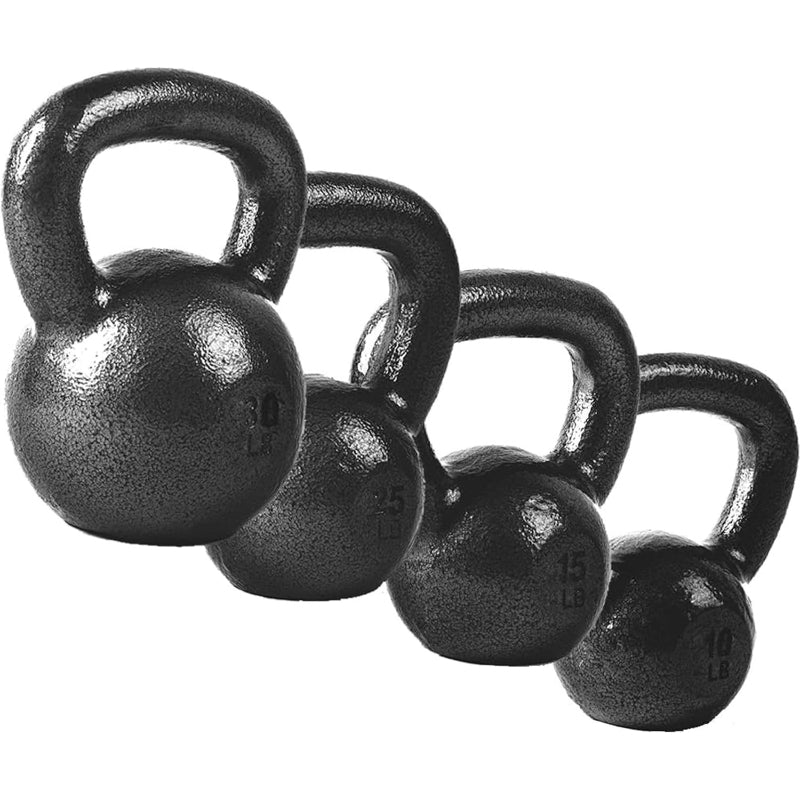 80‑Lbs Black Cast Iron Kettlebell Set